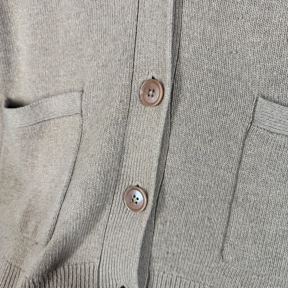 Banana Republic Camel Wool Cashmere Cardigan Size M Button Front Minimalist - Picture 9 of 15